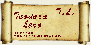 Teodora Lero vizit kartica